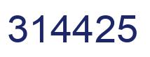 Number 314425 blue image