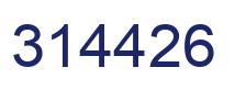 Number 314426 blue image