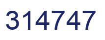Number 314747 blue image