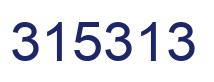Number 315313 blue image