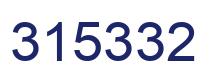 Number 315332 blue image