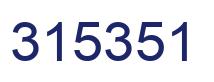 Number 315351 blue image