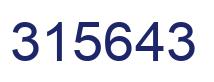 Number 315643 blue image