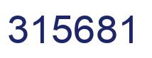 Number 315681 blue image