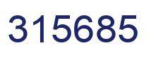 Number 315685 blue image