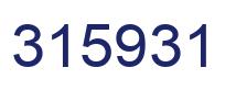 Number 315931 blue image