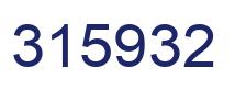 Number 315932 blue image