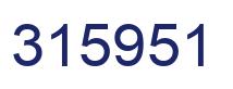 Number 315951 blue image
