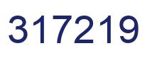 Number 317219 blue image