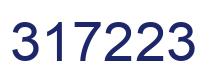 Number 317223 blue image