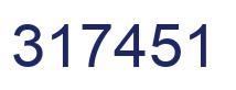 Number 317451 blue image