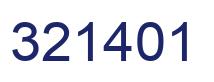Number 321401 blue image