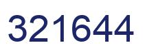 Number 321644 blue image