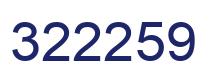 Number 322259 blue image