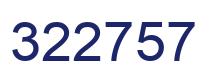 Number 322757 blue image