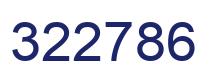 Number 322786 blue image