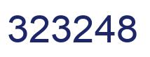 Number 323248 blue image