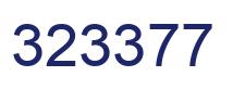 Number 323377 blue image