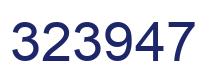 Number 323947 blue image
