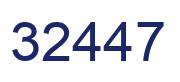 Número 32447 imagen azul