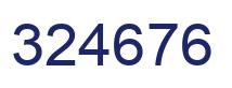 Number 324676 blue image