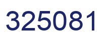 Number 325081 blue image
