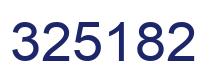 Number 325182 blue image