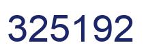 Number 325192 blue image