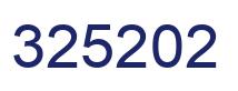 Number 325202 blue image