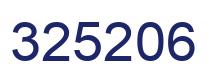 Number 325206 blue image