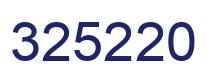Number 325220 blue image