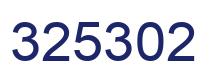 Number 325302 blue image