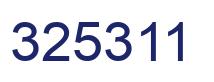 Number 325311 blue image