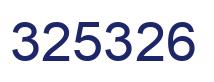 Number 325326 blue image