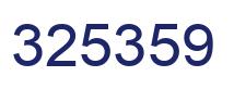 Number 325359 blue image