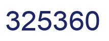 Number 325360 blue image