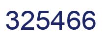 Number 325466 blue image