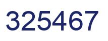 Number 325467 blue image