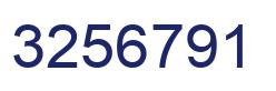 Number 3256791 blue image