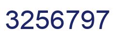 Number 3256797 blue image