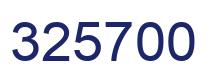 Número 325700 imagen azul