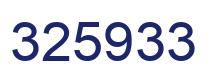 Number 325933 blue image
