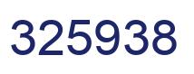 Number 325938 blue image