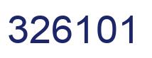 Number 326101 blue image