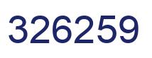 Number 326259 blue image
