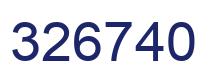 Number 326740 blue image