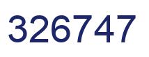 Number 326747 blue image