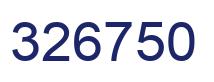 Number 326750 blue image