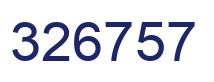 Number 326757 blue image