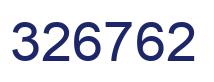 Number 326762 blue image